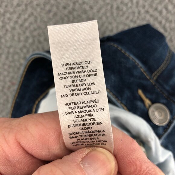 Chicos Jeans Womens 2 US 12 Blue Mid Rise Straight Leg Medium Wash Denim Stretch - Picture 7 of 12